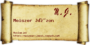 Meiszer Jázon névjegykártya